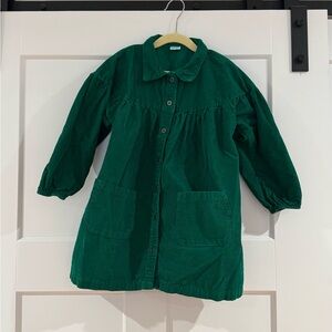 Kids Green Corduroy Dress